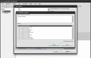 .gitignore pattern preview