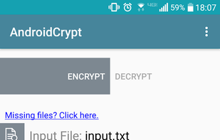 AESCrypt for Android (AndroidCrypt) screenshot 1