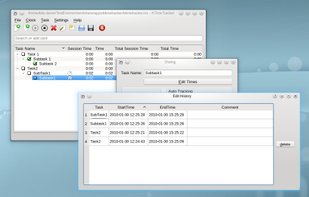 KTimeTracker screenshot 1