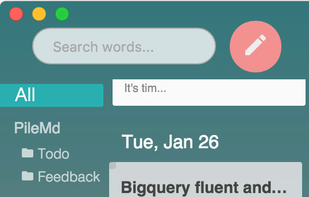 Simple and efficient note-keeping interface.