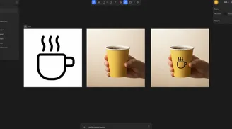 Hana by Spline adds logo overlay and image variation features image
