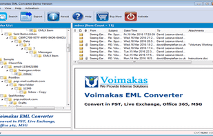 Voimakas EML Converter screenshot 1