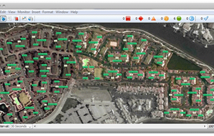 View devices on a Google Earth map.