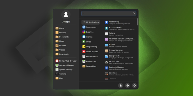 Linux Mint reveals redesigned application menu for the Cinnamon desktop environment