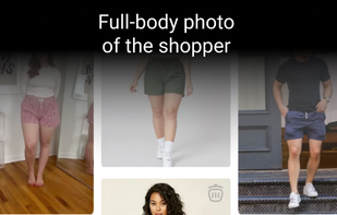 Shopper send full-body image to Tryona