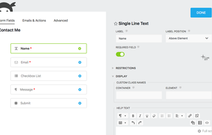 Ninja forms screenshot 1
