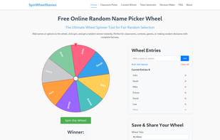 SpinWheelNames screenshot 1