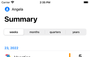 Days tracking screenshot 1
