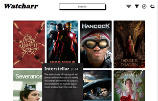 Hovering over watched content poster