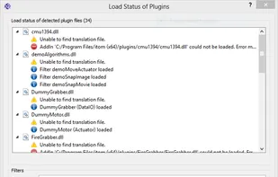 Load status of hardware and algorithm plugins