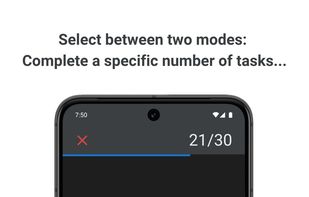 Select between two modes:
Complete a specific number of tasks...