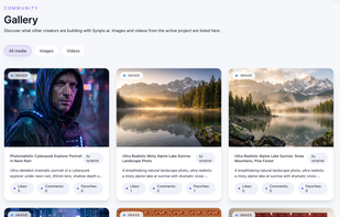 Gallery view for browsing and managing generated results