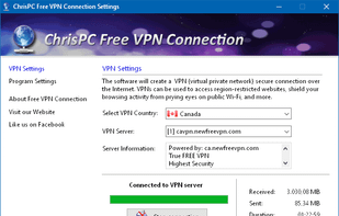 ChrisPC Free VPN Connection screenshot 1