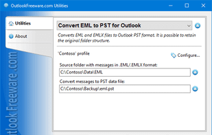Convert EML to PST for Outlook screenshot 1