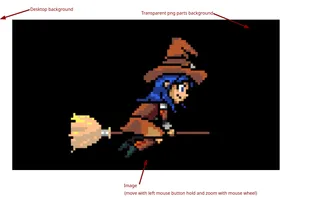 Image showing png/transparent png capabilities of imv with annotations
Image Source
https://opengameart.org/forumtopic/deevads-pepper-and-carrot