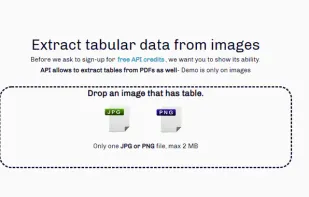 Upload images or PDFs to convert into csv or excel