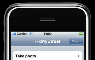 Screenshot of iPhone app.