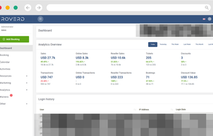 Booking Overview in Roverd