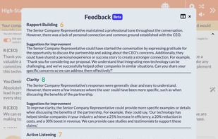 AI-powered feedback for key success criteria