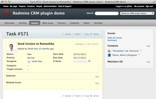 Redmine CRM screenshot 1