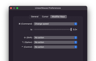 LinearMouse screenshot 2