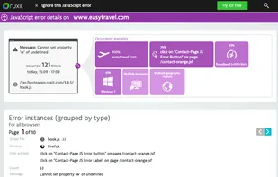 Javascript errors stacktrace