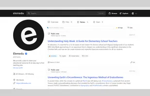 Profile page for Notes