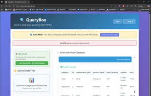 Response Interface: AI generated response from your natural language query.
