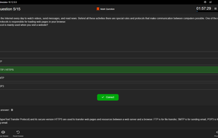 ProfExam Simulator - Multiple choice (single answer) question dark theme