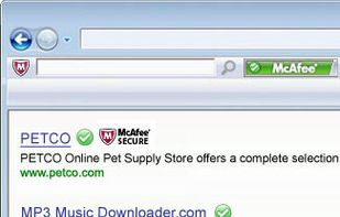 McAfee SiteAdvisor screenshot 1
