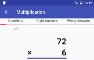 Arithmetic practice and tests screenshot 3