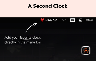 have the second clock in your menu bar