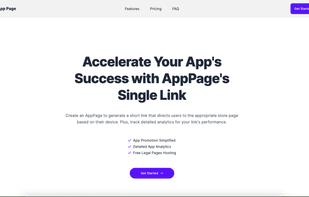 Landing Page for AppPa.ge