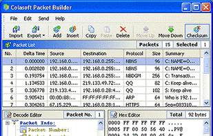 Colasoft Packet Builder screenshot 1