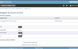 Hitachi ID Privileged Access Manager screenshot 1