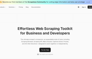 Effortless Web Scraping Toolkit
for Business and Developers