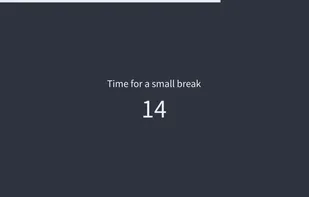 Break reminder at full screen