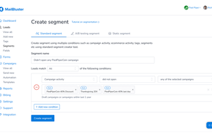 MailBluster standard segment