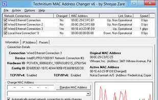 Technitium MAC Address Changer screenshot 1