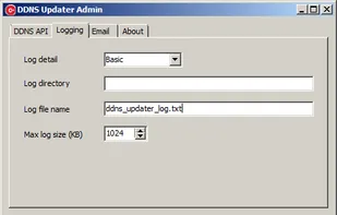 DDNS Updater Admin: Logging