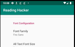 Different Font Configurations