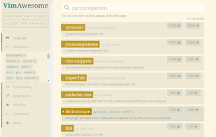 Vim Awesome screenshot 2