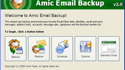 Amic E-Mail Backup screenshot 1