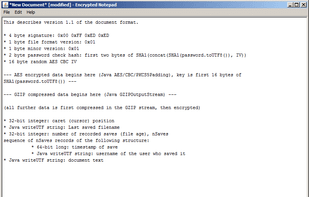 Encrypted Notepad screenshot 1