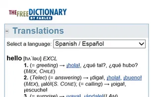 The Free Dictionary screenshot 2