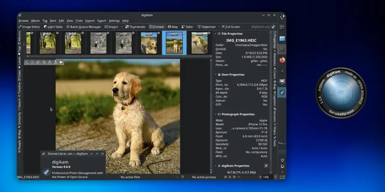 digiKam 8.8 adds hierarchical tag import, focus point preview, and new blur tool image