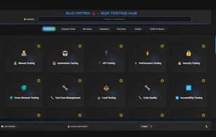 Bug Matrix ??  The Ultimate All-in-One Testing Hub | 360+ Tools for QA, Dev, and Security Testing