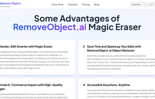 Some Advantages of
RemoveObject.ai Magic Eraser