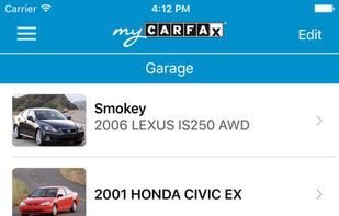 myCARFAX screenshot 1