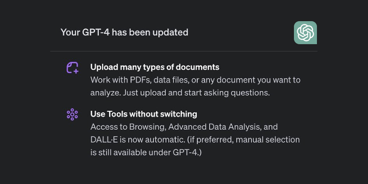 OpenAI expands ChatGPT capabilities and allows document upload and analysis image